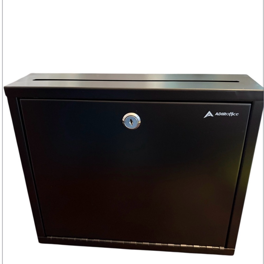 AdirOffice Large Steel Multi-Purpose Secure Drop Box (Item #ADI631-03-BLK) NIB - Picture 1 of 10